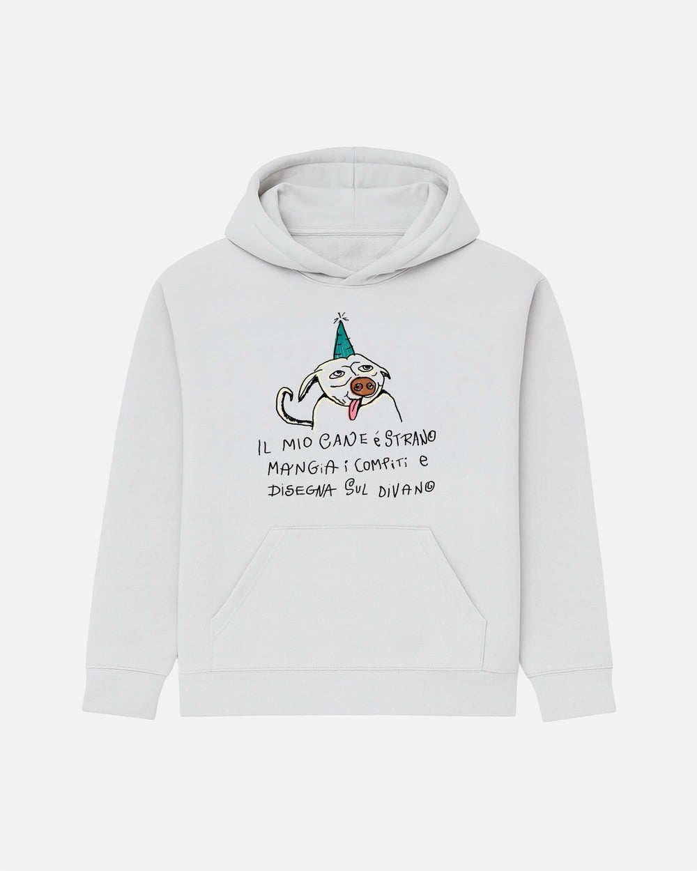 FELPA CON CAPPUCCIO BIZKIDZ "CANE STRANO"