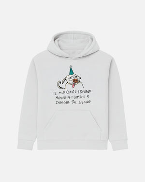 FELPA CON CAPPUCCIO BIZKIDZ "CANE STRANO"