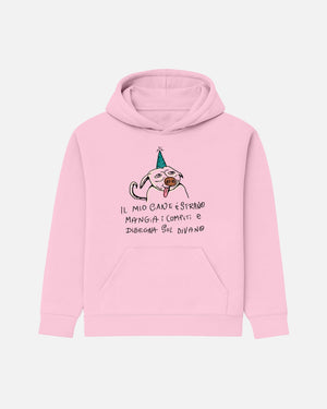 FELPA CON CAPPUCCIO BIZKIDZ "CANE STRANO"