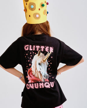 T-Shirt "Glitter ovunque" Indossata