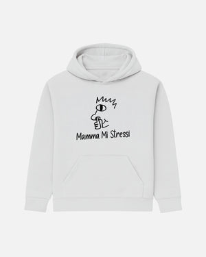 FELPA CON CAPPUCCIO BIZKIDZ "MAMMA MI STRESSI"