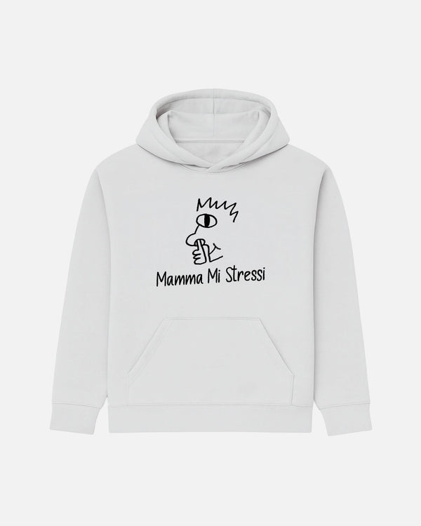 FELPA CON CAPPUCCIO BIZKIDZ "MAMMA MI STRESSI"