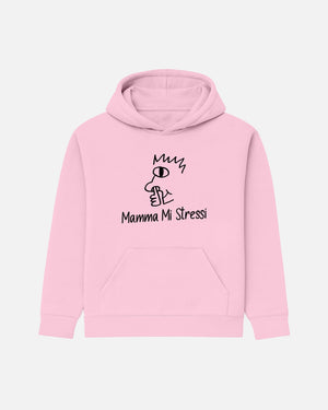 FELPA CON CAPPUCCIO BIZKIDZ "MAMMA MI STRESSI"