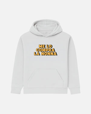 FELPA CON CAPPUCCIO BIZKIDZ "ME LO COMPRA LA NONNA"