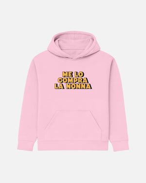 FELPA CON CAPPUCCIO BIZKIDZ "ME LO COMPRA LA NONNA"