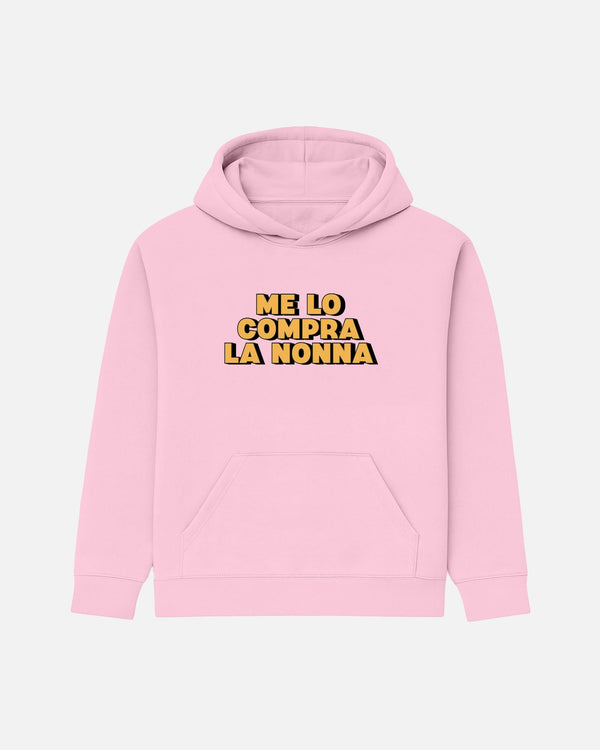 FELPA CON CAPPUCCIO BIZKIDZ "ME LO COMPRA LA NONNA"