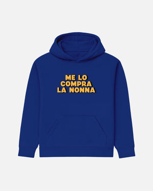FELPA CON CAPPUCCIO BIZKIDZ "ME LO COMPRA LA NONNA"