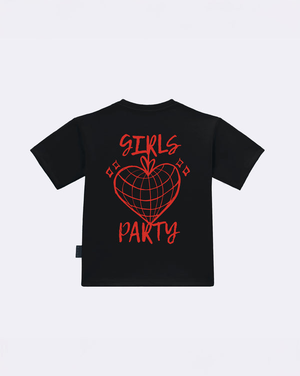 T-Shirt "Girls Party" Nera retro