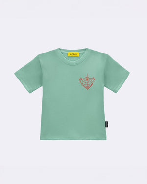 T-Shirt "Girls Party" Verde fronte