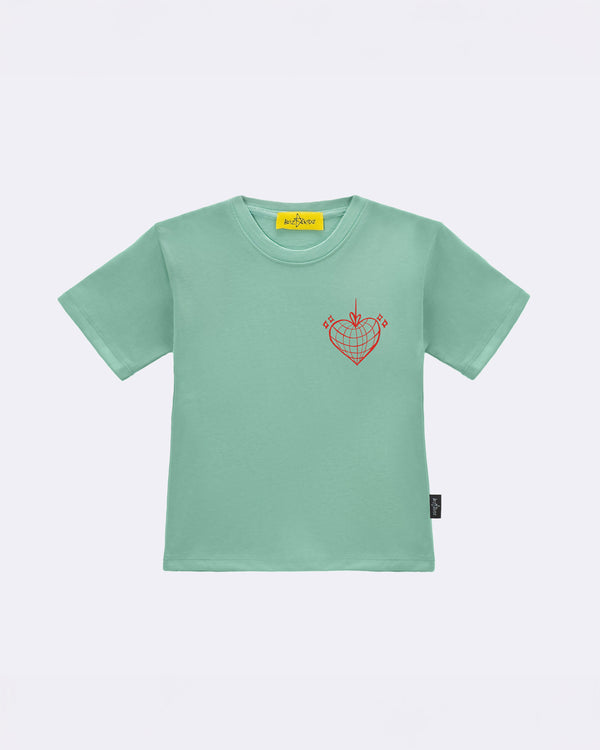 T-Shirt "Girls Party" Verde fronte