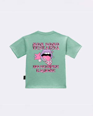 T-Shirt "Non sono testarda" Verde Retro