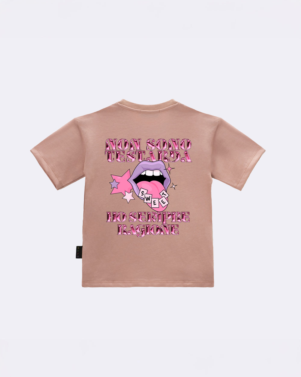 T-Shirt "Non sono testarda" Verde Retro