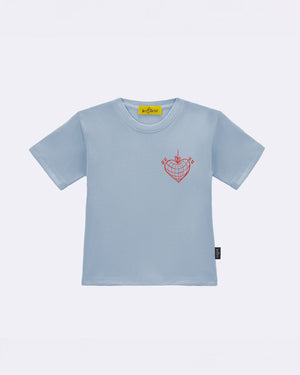 T-Shirt "Girls Party" Celeste fronte