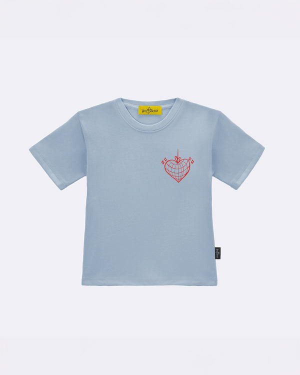 T-Shirt "Girls Party" Celeste fronte
