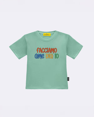 T-Shirt "Facciamo come dico io" Verde Fronte