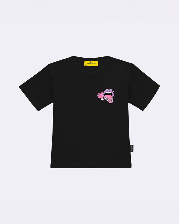 T-Shirt "Non sono testarda" Nero Fronte