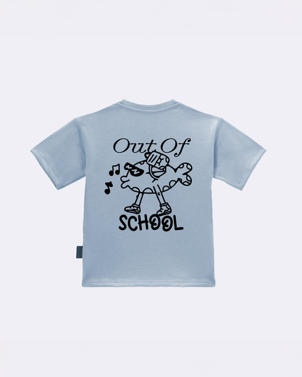 T-Shirt "Out of School" Celeste Retro