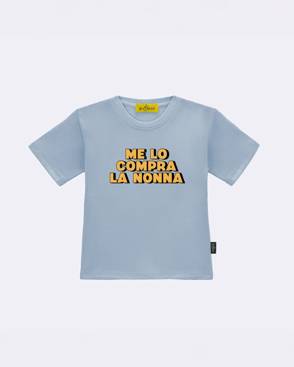 T-Shirt "Me lo compra la Nonna" Celeste