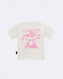 T-Shirt "Out of School" Rosa Retro