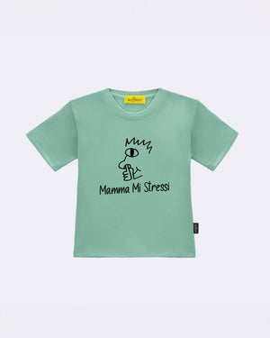 T-Shirt "Mamma mi stressi" Verde