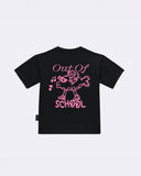 T-Shirt "Out of School" Nero Retro