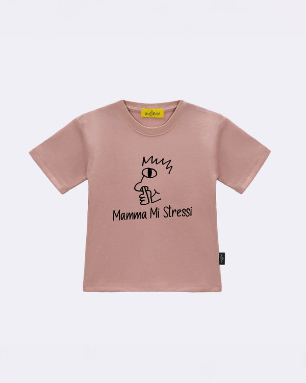 T-Shirt "Mamma mi stressi" Rosa