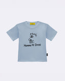 T-Shirt "Mamma mi stressi" Celeste
