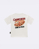 T-Shirt "Capricciosa" Bianca Retro