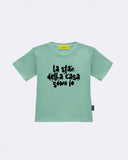 T-Shirt "La star della casa" Verde Fronte