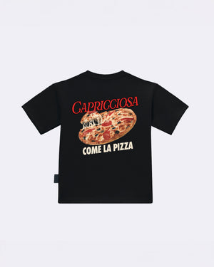 T-Shirt "Capricciosa" Nera Retro