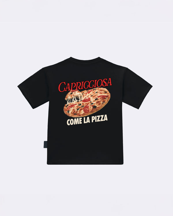 T-Shirt "Capricciosa" Nera Retro