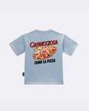 T-Shirt "Capricciosa" Celeste Retro