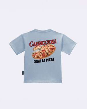 T-Shirt "Capricciosa" Celeste Retro