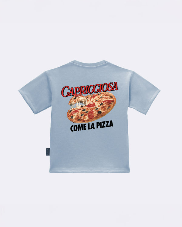 T-Shirt "Capricciosa" Celeste Retro