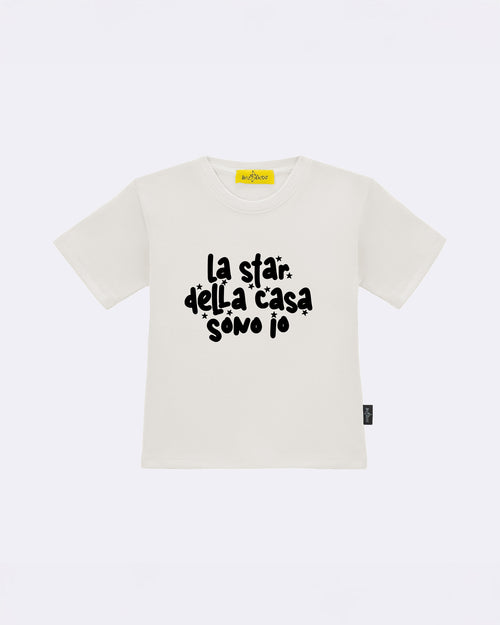 T-Shirt "La star della casa" Bianca Fronte