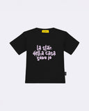 T-Shirt "La star della casa" Nero Fronte