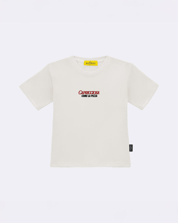 T-Shirt "Capricciosa" Bianca Fronte