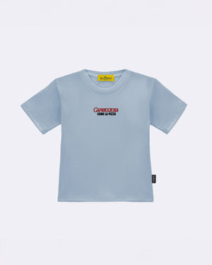 T-Shirt "Capricciosa" Celeste Fronte