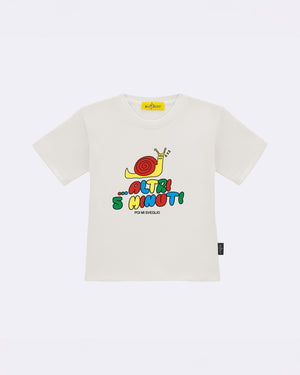 T-Shirt "Altri 5 minuti" Bianca