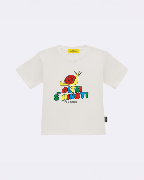 T-Shirt "Altri 5 minuti" Bianca