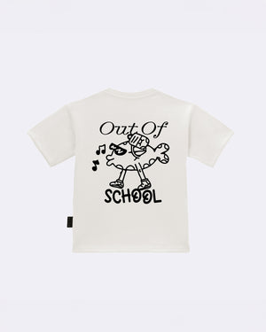 T-Shirt "Out of School" Panna Retro