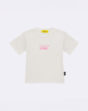 T-Shirt "Out of School" Rosa Fronte